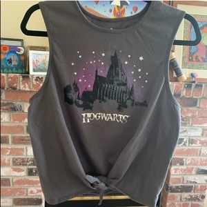 Harry Potter Hogwarts Front Tie T Shirt Size L